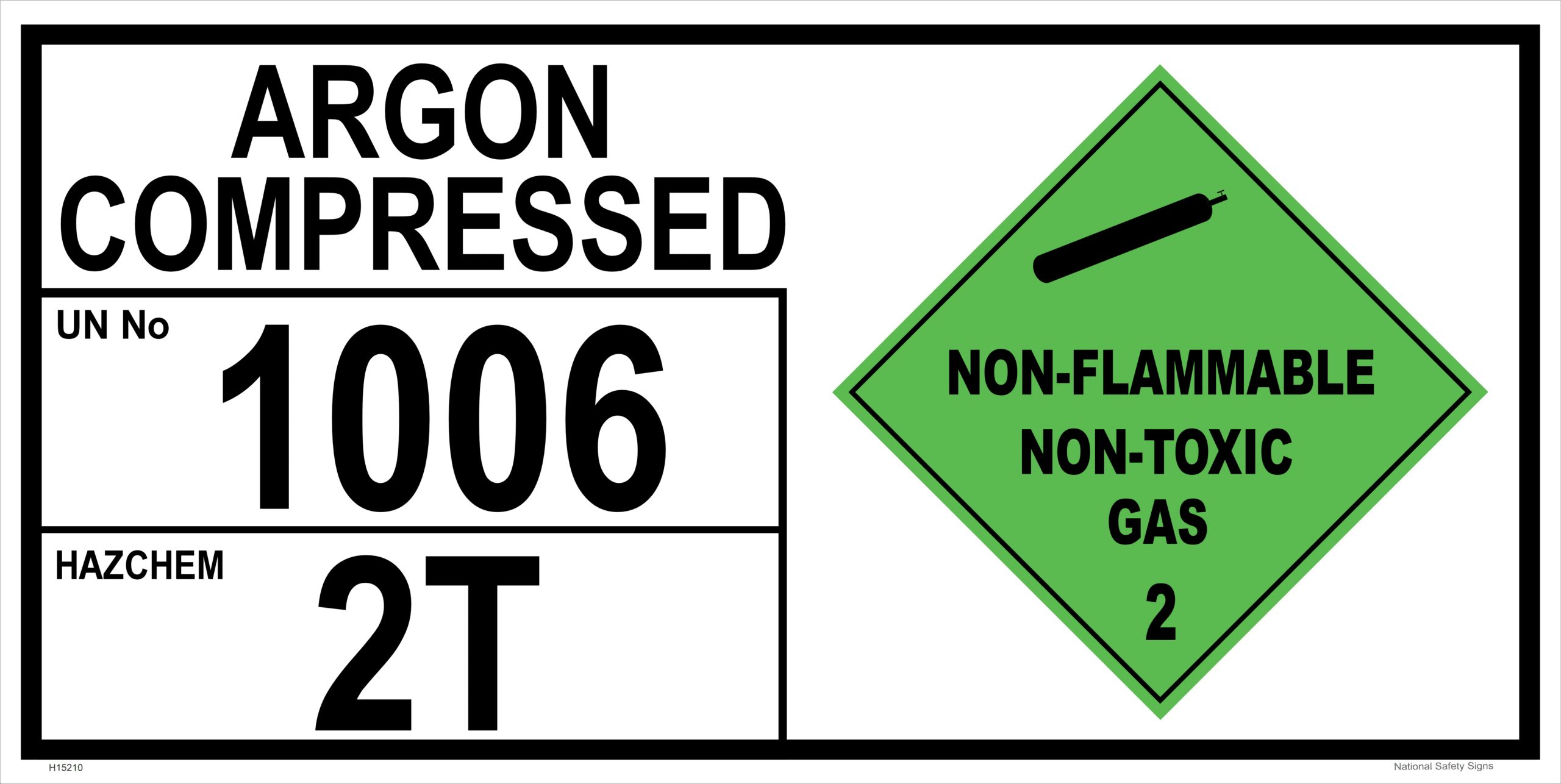 Argon Compressed Storage panel H15201