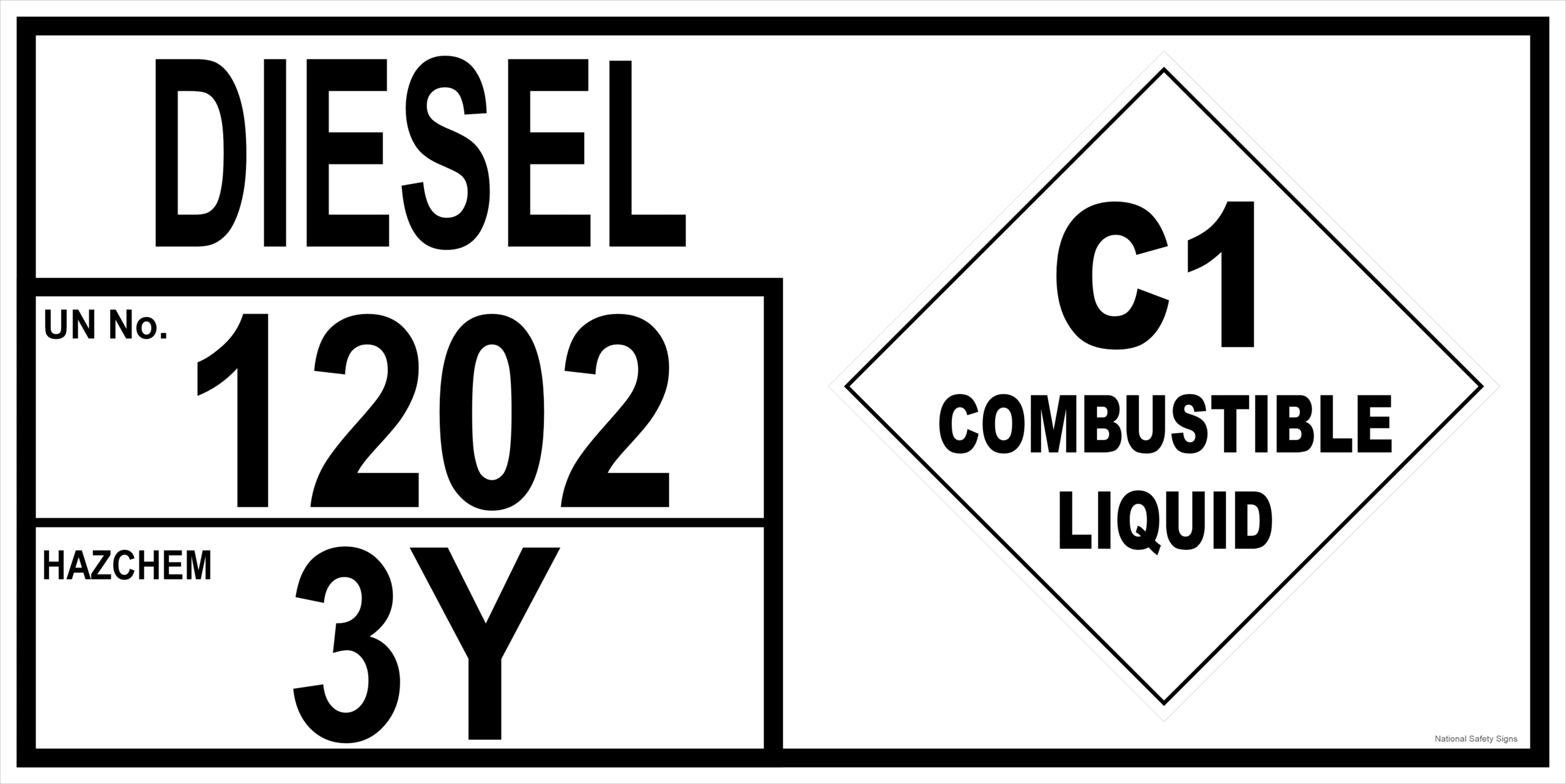 Emergency Information Panel (EIP) Storage Diesel H15204