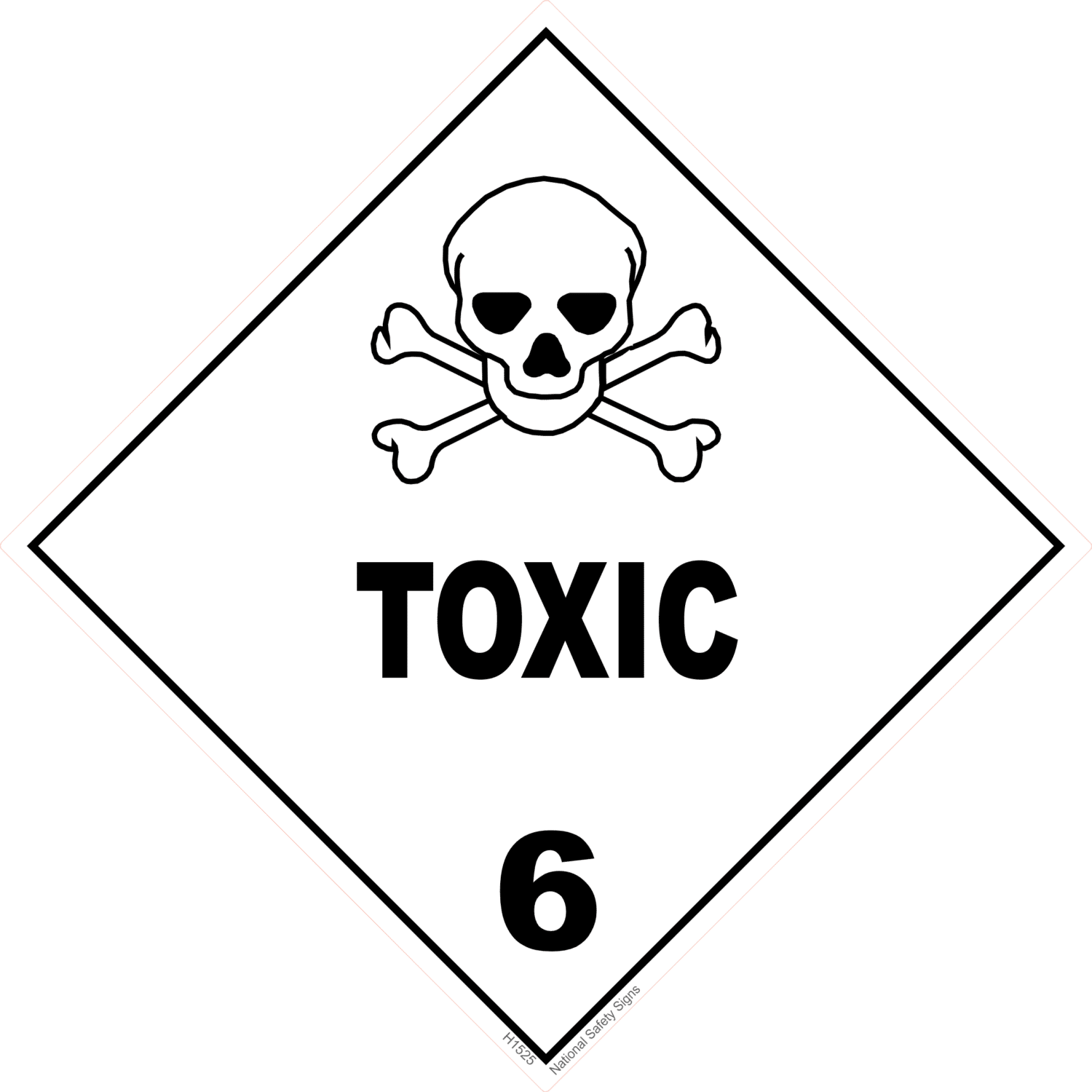 Class 6 Toxic Label H1525