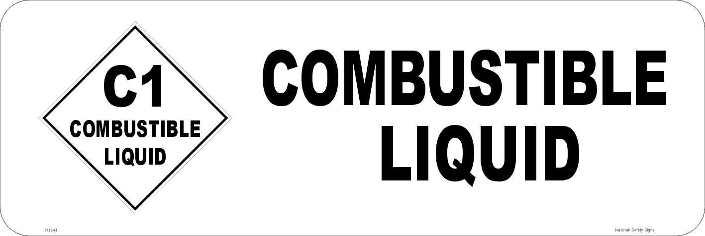 Combustible Liquid sign H1544