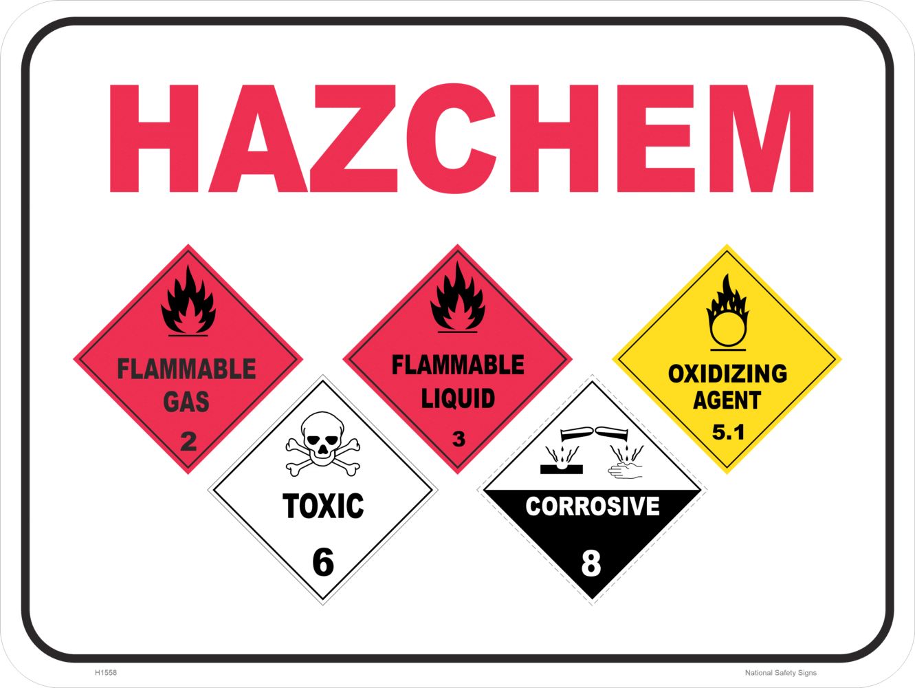 HazChem Sign H1558