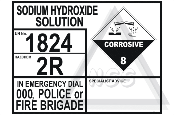 Sodium Hydroxide Solution Transport Panel