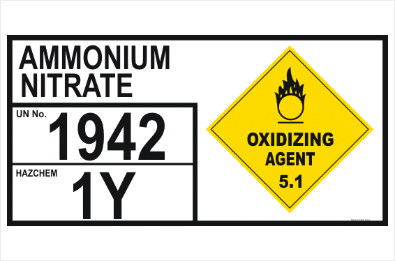 Ammonium Nitrate Storage Panel