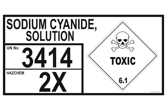 Sodium Cyanide Solution Storage Panel