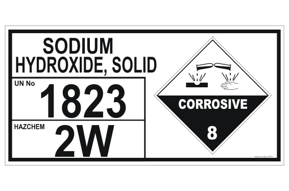 Sodium Hydroxide Solid Storage Panel H15161
