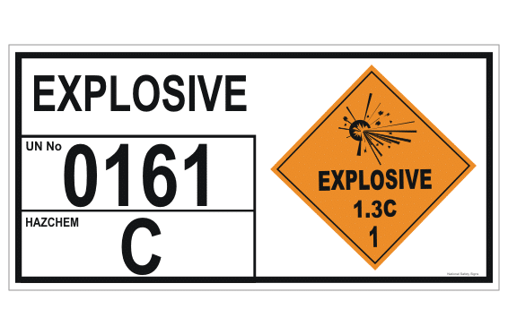 Explosive 1.3C Storage Information Panel