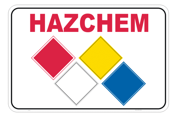 HazChem Design a sign 4 Labels H15166