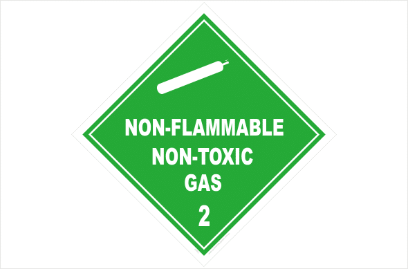 non-flammable non-toxic gases