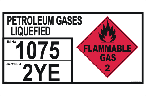 LPG Storage placard