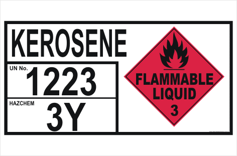 Emergency Information Panel Kerosene Storage