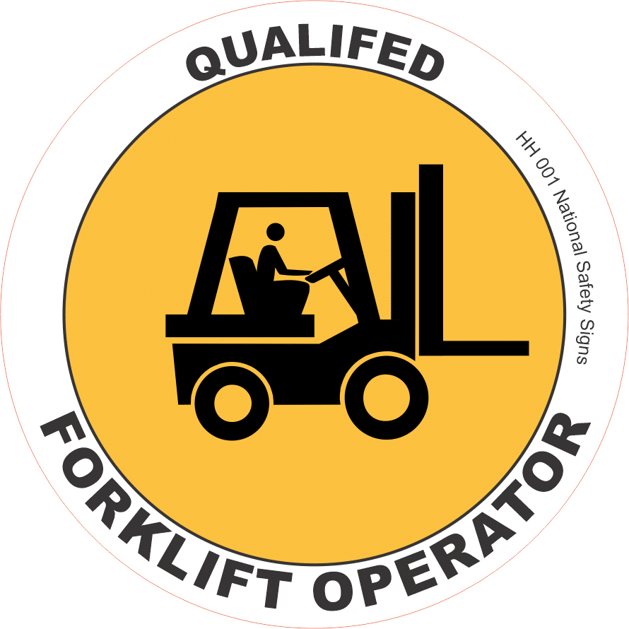 Forklift Operator Hard Hat sticker HH 001