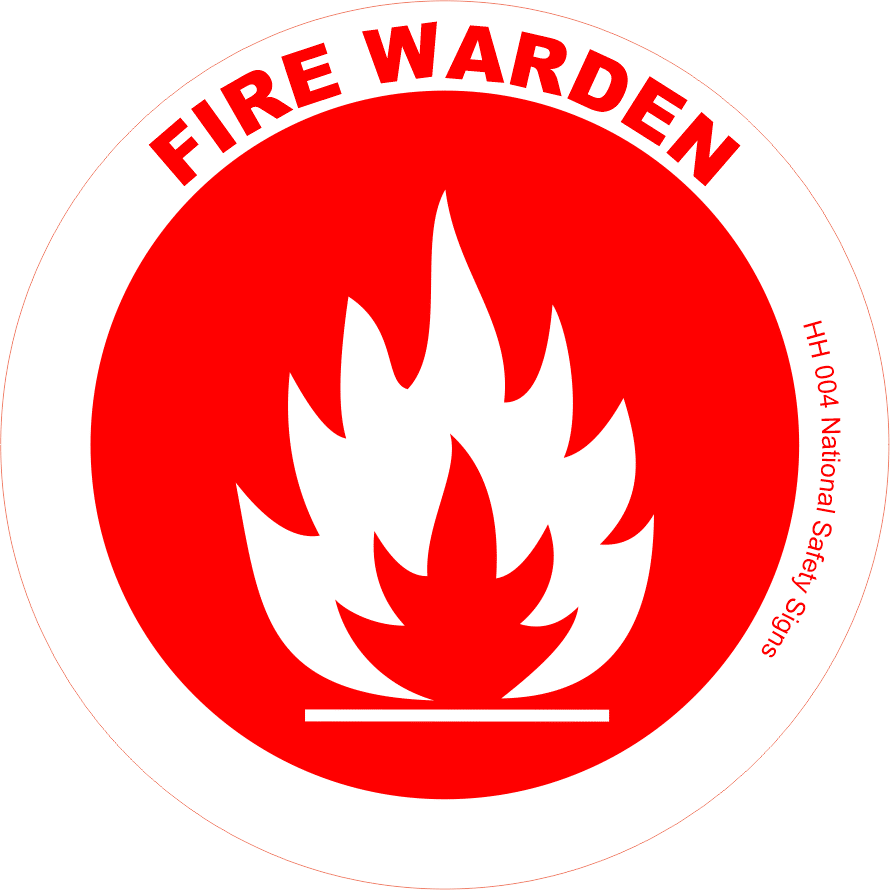 Fire Warden Hard Hat sticker HH 004