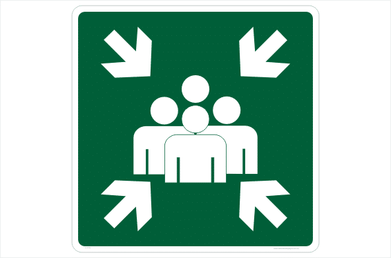 Evacuation Assembly Point sign