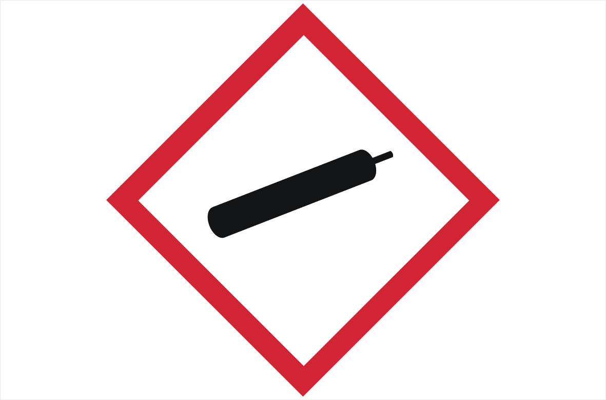 GHS04 Compressed Gases Label