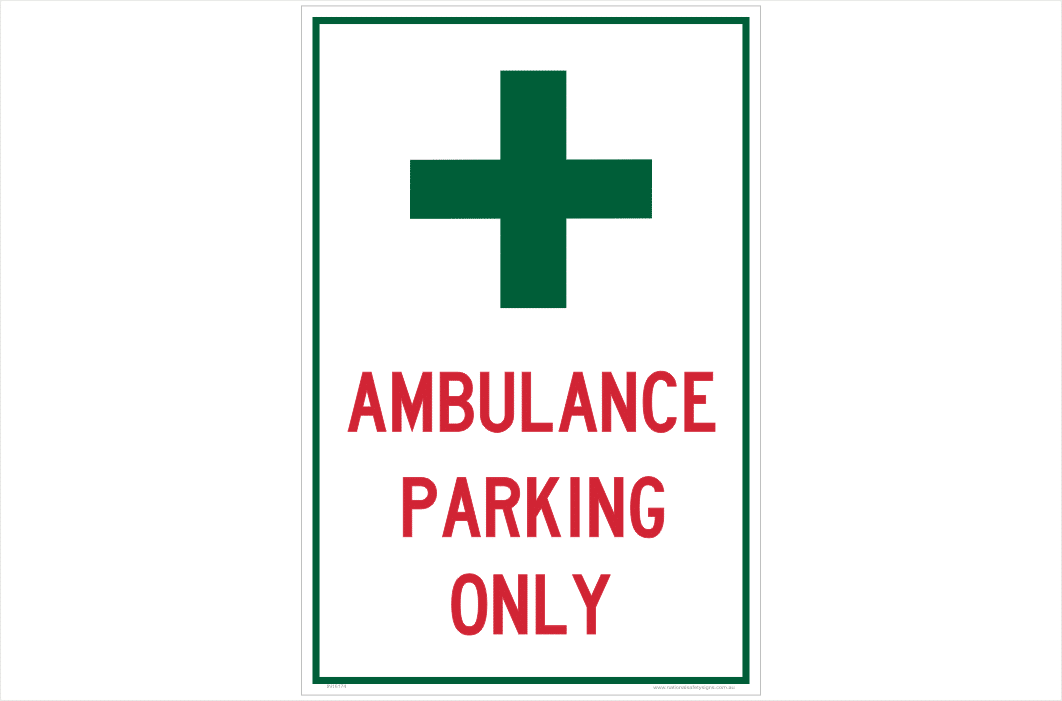 Ambulance Parking Only Sign