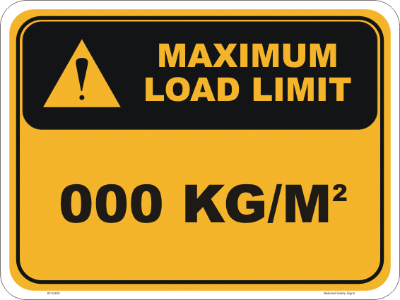 Maximum Load Limit Sign IN16280