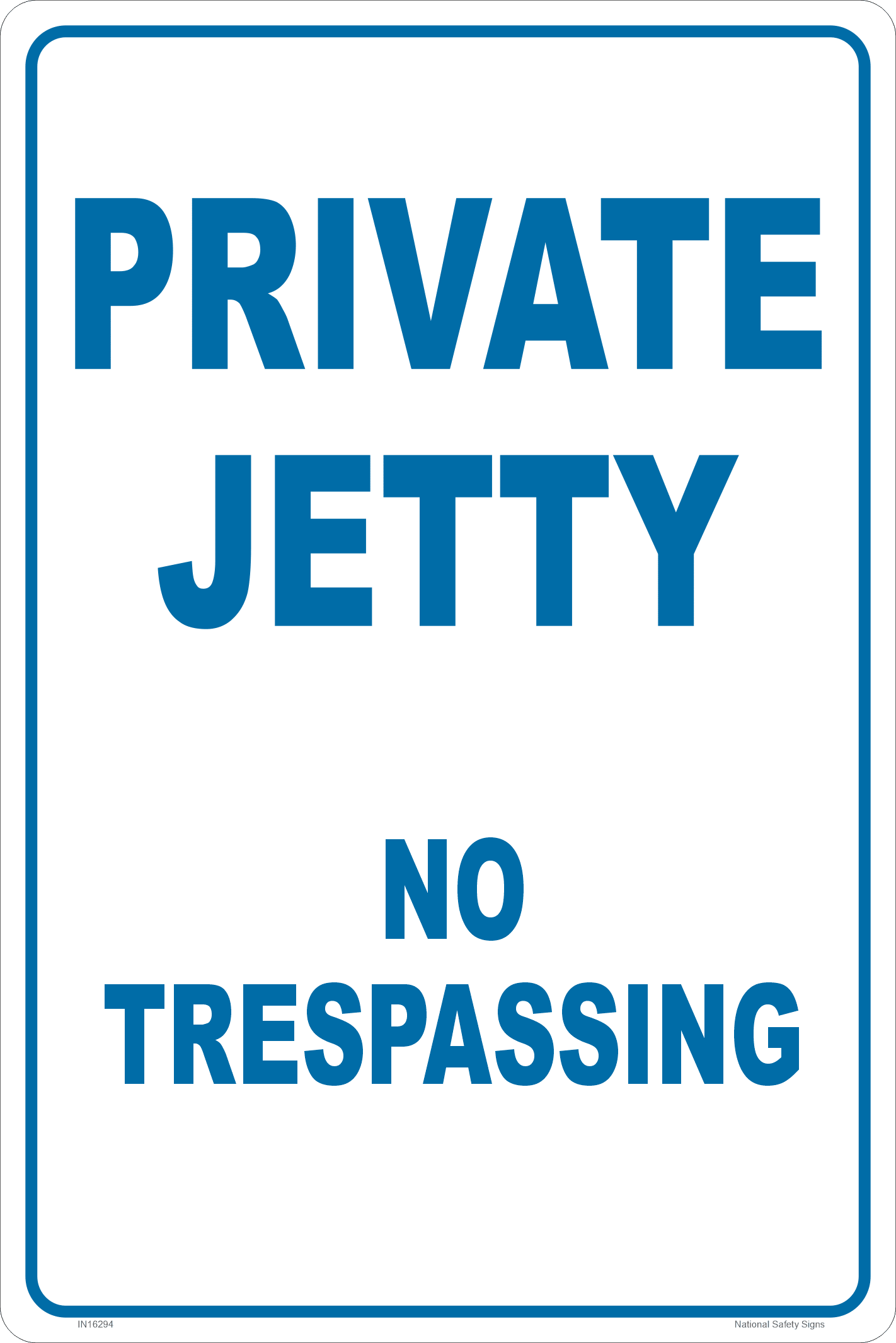 Private Jetty Sign IN16294