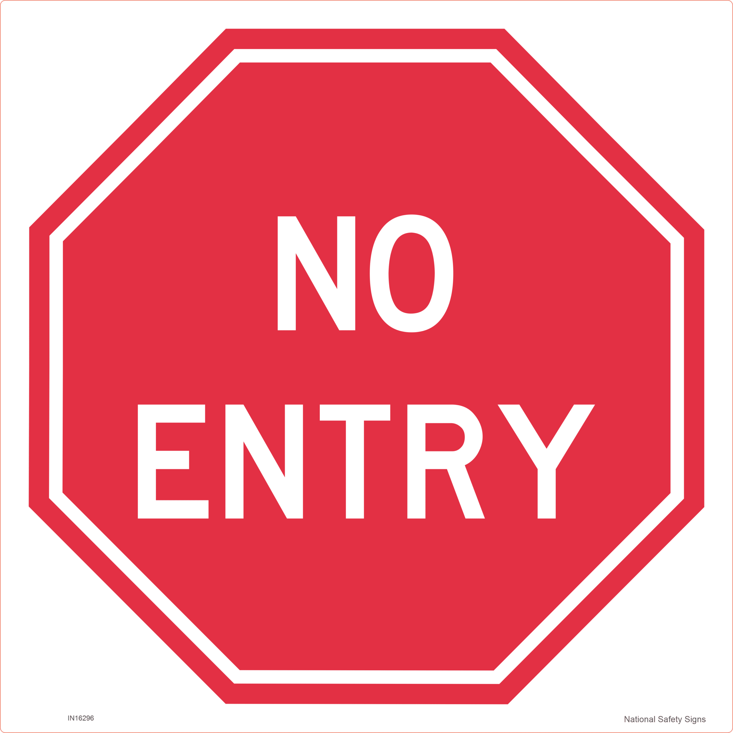 No Entry sign IN16296