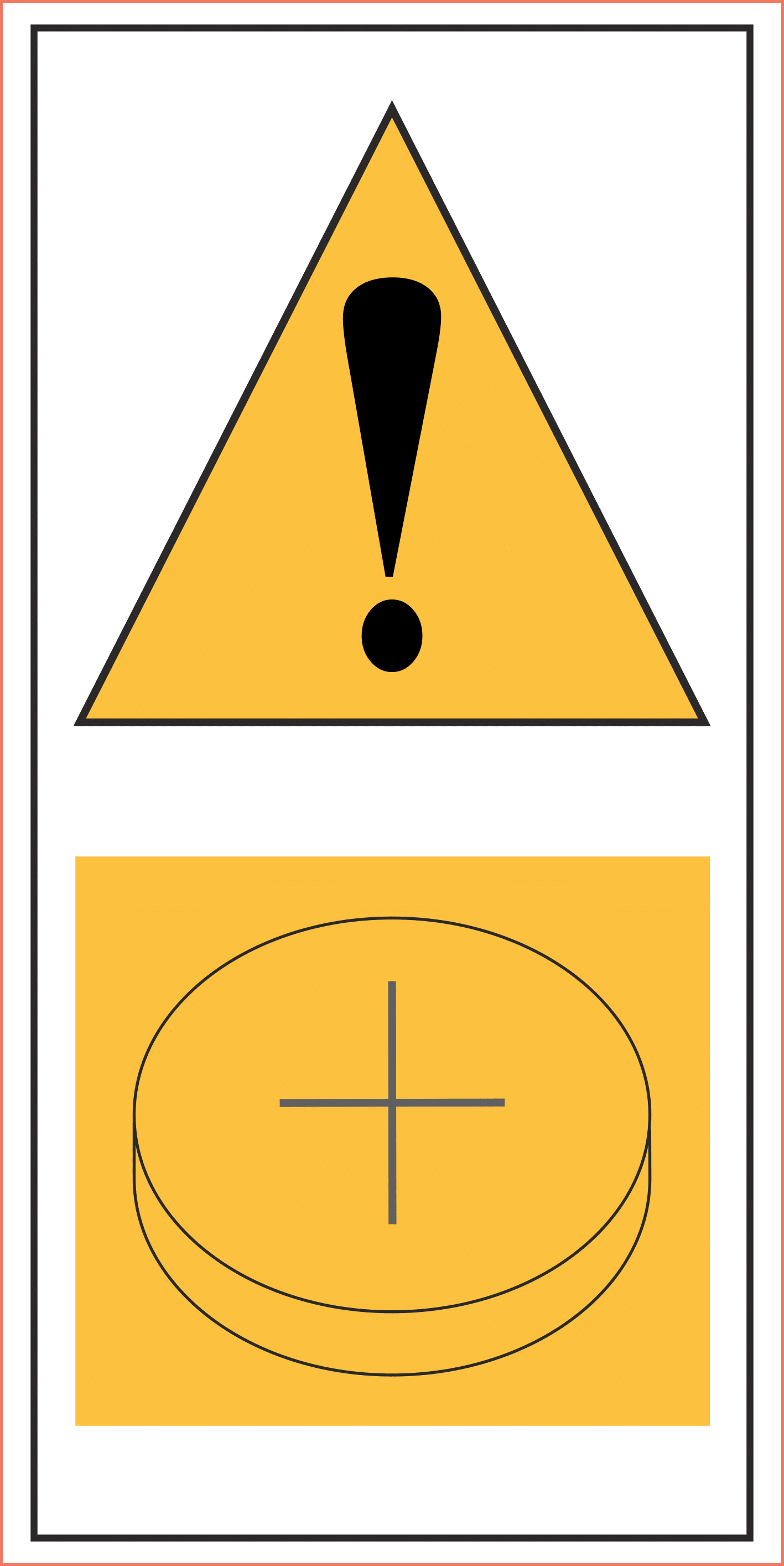 Button Battery Warning Sticker 40mm x 20mm IN16299