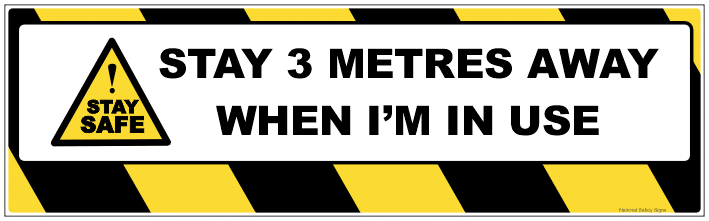 Stay 3 Metres Away When in Use IN16315