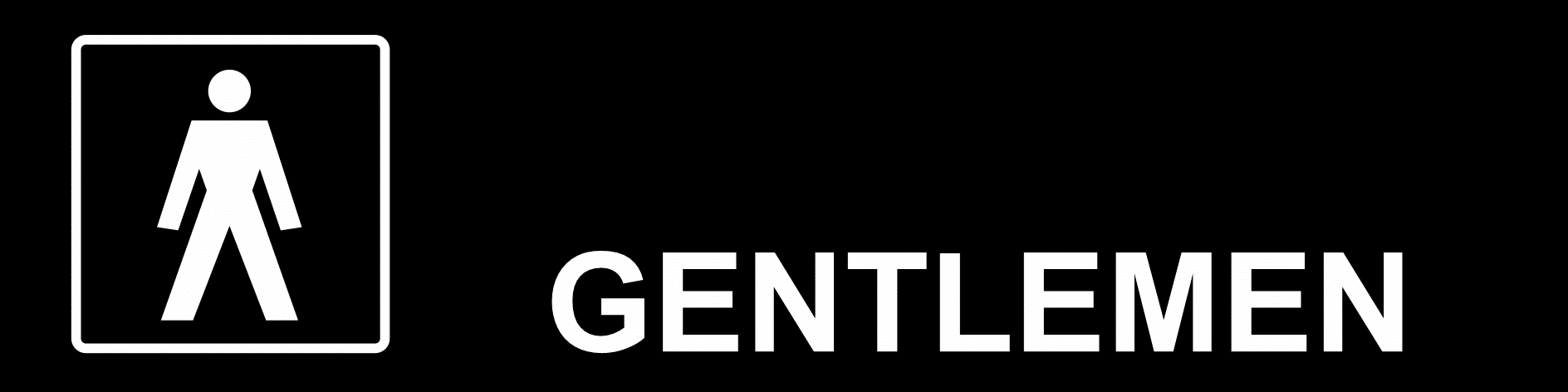 Gentlemen Toilet Acrylic Sign IN16320