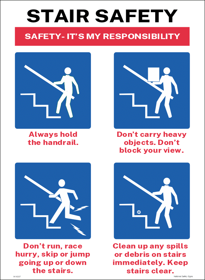 Stair Safety sign IN16337
