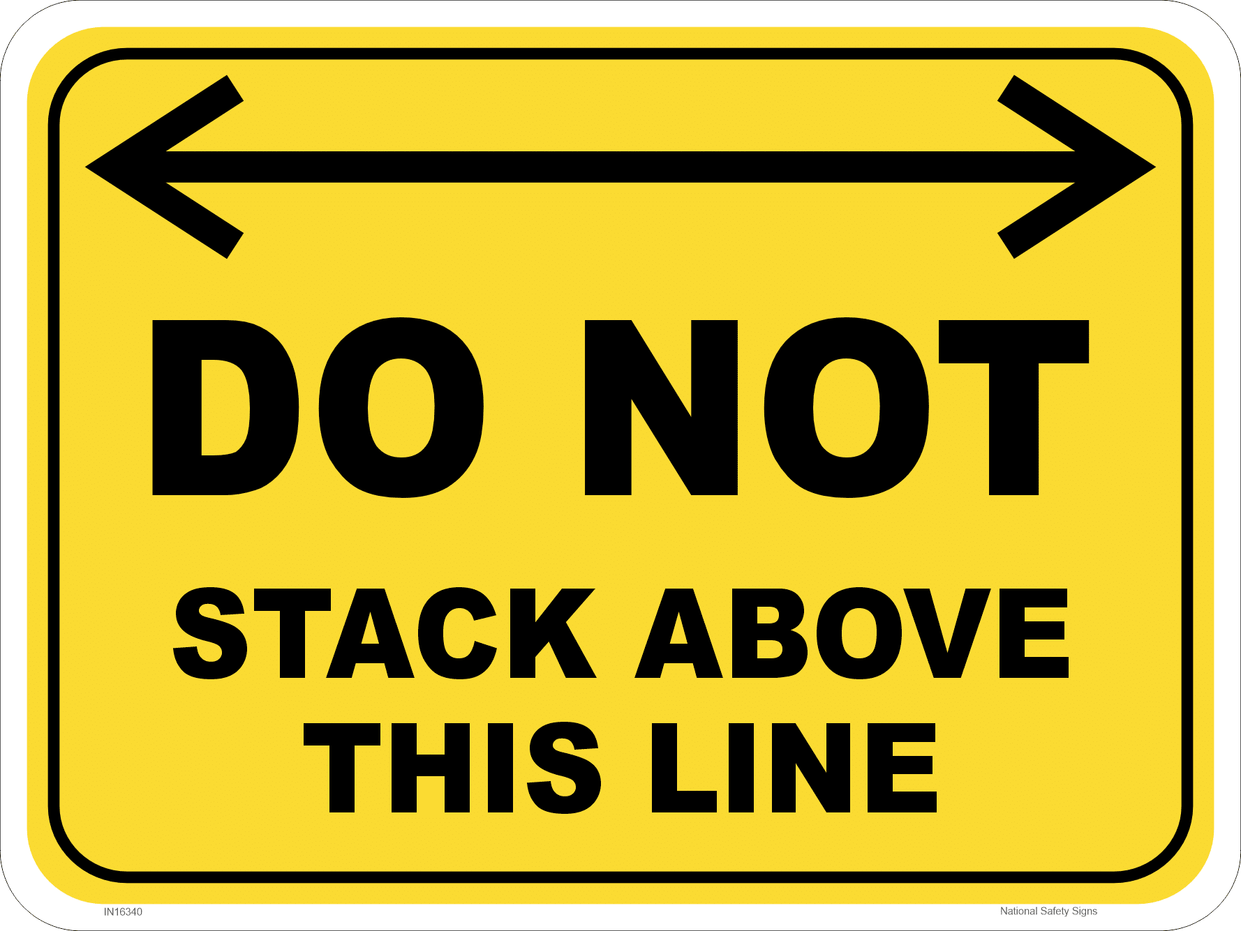 Stack Height Line sign IN16340