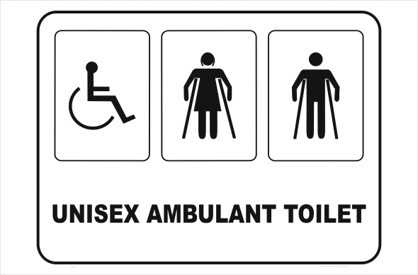 unisex disabled and ambulant toilet