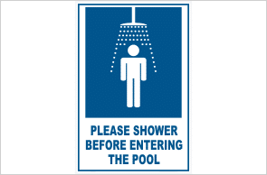 Shower before entering pool