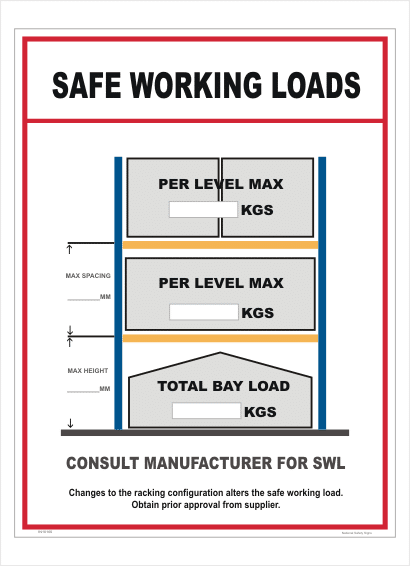 Safe Working Load sign