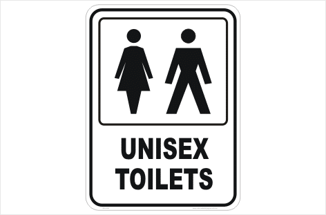 Unisex Toilet sign