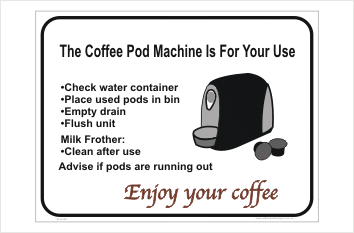 Coffee Machine sign