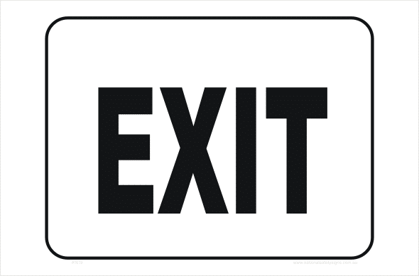 Exit sign