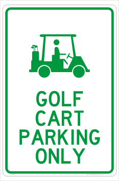 Cart Parking Only sign