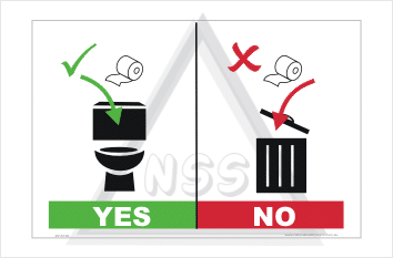Toilet Paper disposal sign