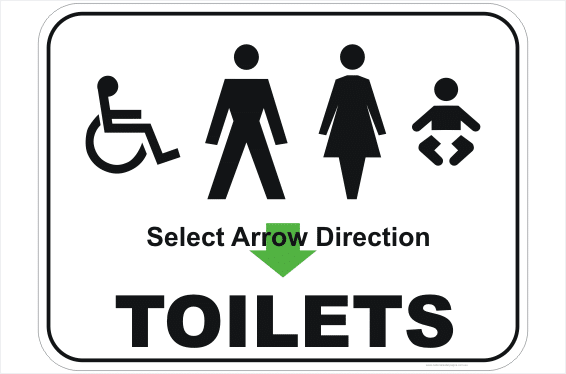 Combination Toilets sign