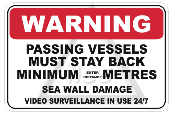 Passing Vessels Warning sign