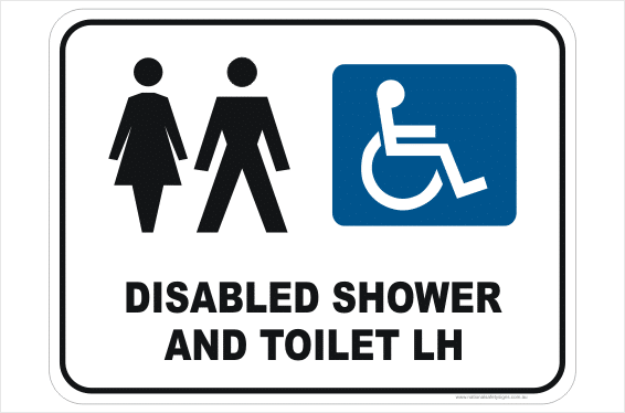 Unisex Disabled Shower sign