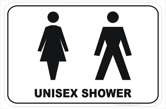 Unisex Shower sign
