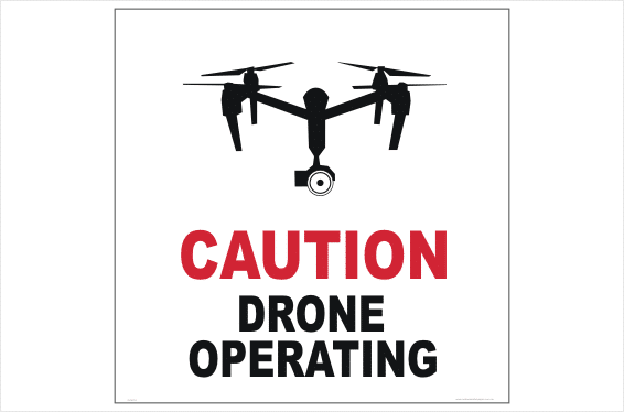 Drone Caution sign