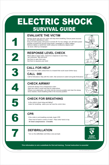 Electric Shock Survival sign
