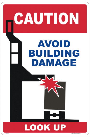 Truck Height Damage sign