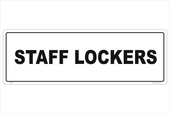 Staff Lockers sign