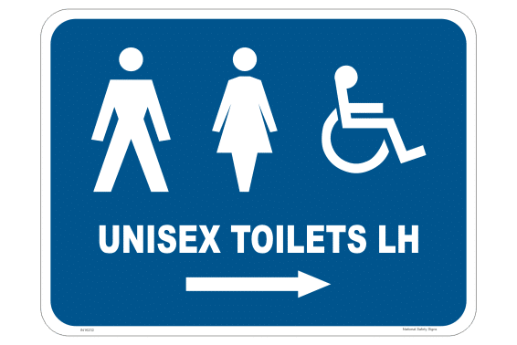 Unisex & Disabled Toilet Sign IN16232