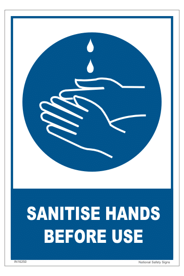 Sanitise Hands Before Use