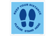 Please Stand Here Distancing Floor sign - Please Stand Here Distancing sign - COVID 19 Health and Hygiene