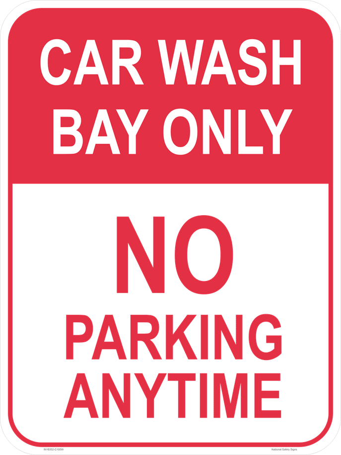 Car Wash Bay only Sign IN16332