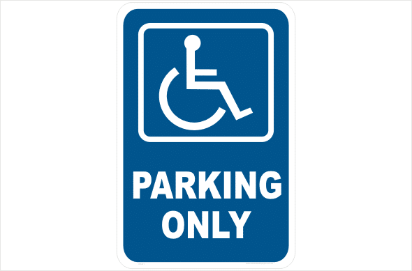 Disabled Parking Only sign