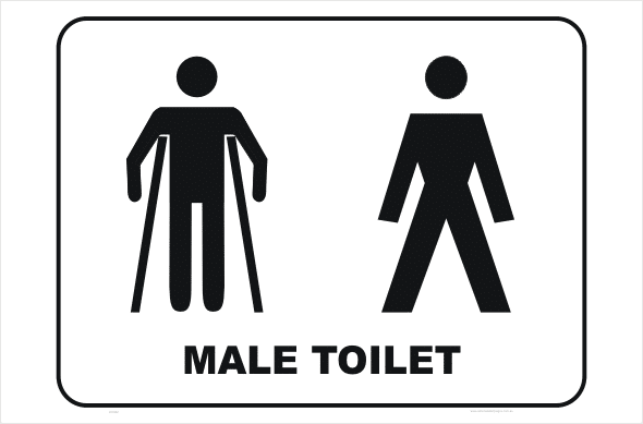 male and ambulant toilet