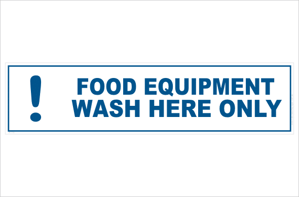 Wash food equipment here